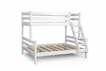 Адель кровать двухъярусная с наклонной лестницей Белый в Чулыме - chulym.mebel54.com | фото