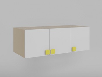 Антресоль на шкаф 3-х створчатый Клаксон без машинок (Белый/корпус Клен) в Чулыме - chulym.mebel54.com | фото