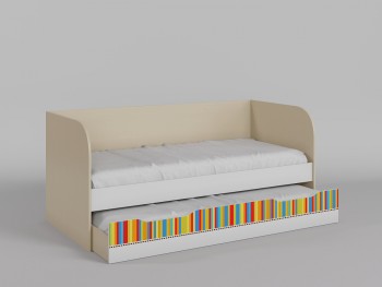 Диван-кровать Клаксон без машинок (Белый/корпус Клен) в Чулыме - chulym.mebel54.com | фото
