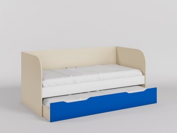 Диван-кровать Скай люкс (Синий/Белый/корпус Клен) в Чулыме - chulym.mebel54.com | фото