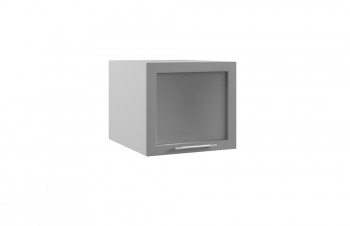 Гарда ГВПГС 500 шкаф верхний горизонтальный глубокий со стеклом высокий (Белый Эмалит/корпус Серый) в Чулыме - chulym.mebel54.com | фото