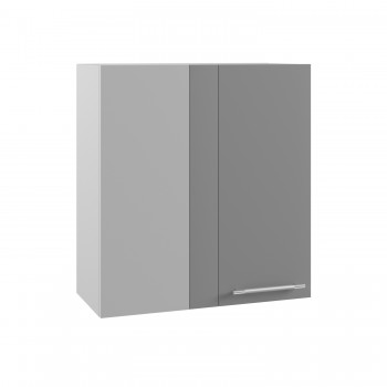 Гарда ПУ 650 шкаф верхний угловой (Белый Эмалит/корпус Серый) в Чулыме - chulym.mebel54.com | фото