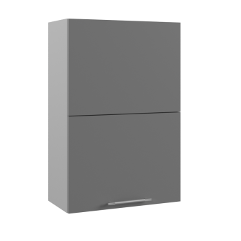 Гарда ВПГПМ 600 шкаф верхний высокий Blum Aventos (Белый Эмалит/корпус Серый) в Чулыме - chulym.mebel54.com | фото