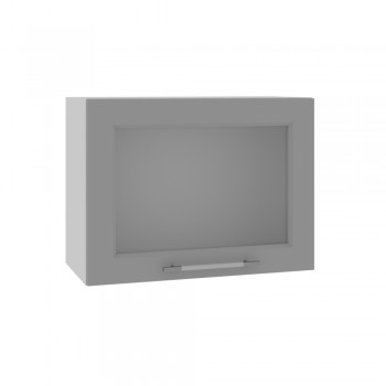 Гарда ВПГС 600 шкаф верхний горизонтальный со стеклом высокий (Серый Эмалит/корпус Серый) в Чулыме - chulym.mebel54.com | фото