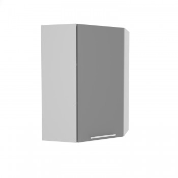 Гарда ВПУ 600 шкаф верхний угловой высокий (Белый Эмалит/корпус Серый) в Чулыме - chulym.mebel54.com | фото