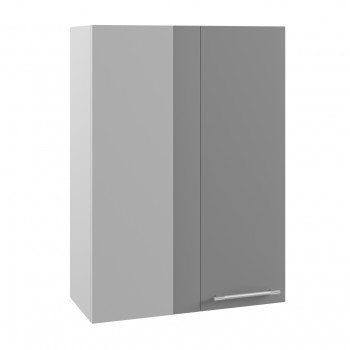 Гарда ВПУ 650 шкаф верхний угловой высокий (Белый Эмалит/корпус Серый) в Чулыме - chulym.mebel54.com | фото