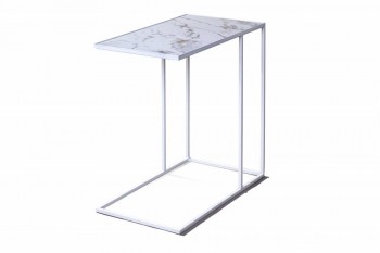 Журнальный столик Stone 018 (Прямоугольный) Металл/Керамика 500 Белый в Чулыме - chulym.mebel54.com | фото