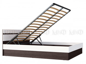 Ким кровать с подъемным механизмом 1,4 (Венге/белый глянец) в Чулыме - chulym.mebel54.com | фото