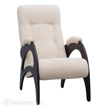 Кресло для отдыха Неаполь Модель 9 без лозы (Венге-эмаль/Ткань Ваниль Verona Vanilla) в Чулыме - chulym.mebel54.com | фото