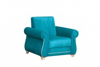 Кресло для отдыха Порто (велюр киви бирюза / микровельвет крем) в Чулыме - chulym.mebel54.com | фото