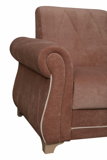 Кресло для отдыха "Порто" (велюр киви корица / микровельвет крем) в Чулыме - chulym.mebel54.com | фото