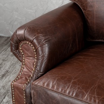 Кресло кожаное Лофт Аристократ (ширина 1100 мм) в Чулыме - chulym.mebel54.com | фото