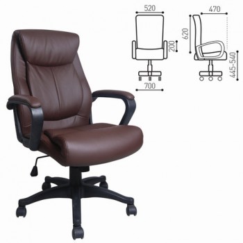 Кресло офисное BRABIX Enter EX-511 (коричневый) в Чулыме - chulym.mebel54.com | фото