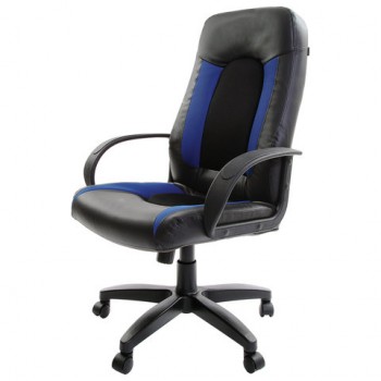 Кресло офисное BRABIX Strike EX-525 (сине-черный) в Чулыме - chulym.mebel54.com | фото