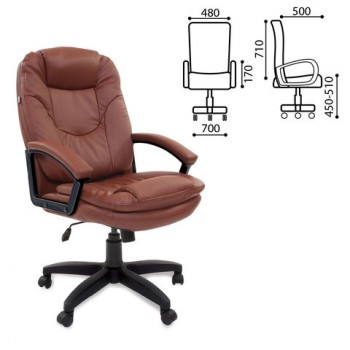 Кресло офисное BRABIX Trend EX-568 (коричневый) в Чулыме - chulym.mebel54.com | фото