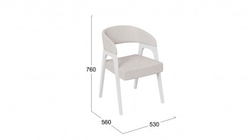 Кресло «Техас 1» (Белый матовый/Шенилл Estetica Vanille №220) в Чулыме - chulym.mebel54.com | фото
