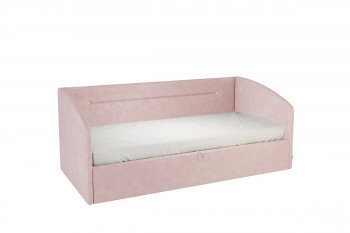 Кровать 0.9 Альба Софа (Нежно-розовый велюр) в Чулыме - chulym.mebel54.com | фото