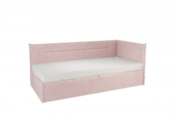 Кровать 0.9 Альба Тахта (Нежно-розовый велюр) в Чулыме - chulym.mebel54.com | фото