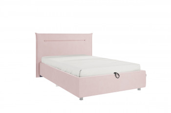 Кровать 1,2 Альба (Нежно-розовый велюр/под-мех) в Чулыме - chulym.mebel54.com | фото