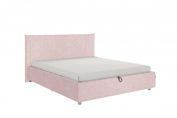 Кровать 1,6 Квест (Нежно-розовый велюр/под-мех) в Чулыме - chulym.mebel54.com | фото
