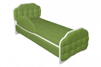 Кровать 160 Атлет 76 Зелёный (мягкий бортик) в Чулыме - chulym.mebel54.com | фото