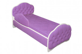 Кровать 160 Гармония 67 Светло-фиолетовый (мягкий бортик) в Чулыме - chulym.mebel54.com | фото