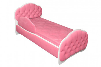 Кровать 160 Гармония 89 Розовый (мягкий бортик) в Чулыме - chulym.mebel54.com | фото