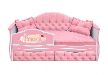 Кровать 160 серии Иллюзия 2 ящика 15 Бледно-розовый (подушки) в Чулыме - chulym.mebel54.com | фото