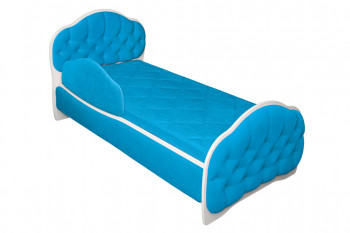 Кровать 170 Гармония 84 Ярко-голубой (мягкий бортик) в Чулыме - chulym.mebel54.com | фото