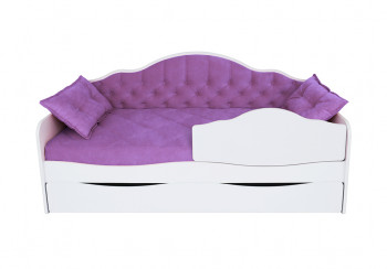 Кровать 170 серии Иллюзия Лайт 1 ящик 32 Фиолетовый (подушки) в Чулыме - chulym.mebel54.com | фото