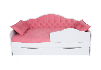 Кровать 170 серии Иллюзия Лайт 1 ящик 89 Розовый (подушки) в Чулыме - chulym.mebel54.com | фото