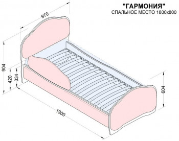 Кровать 180 Гармония 08 Шоколад (мягкий бортик) в Чулыме - chulym.mebel54.com | фото