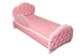 Кровать 180 Гармония 36 Светло-розовый (мягкий бортик) в Чулыме - chulym.mebel54.com | фото
