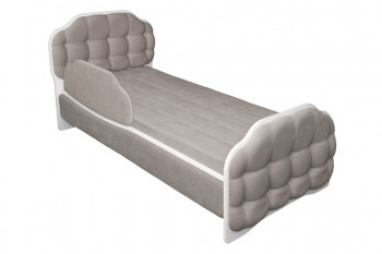 Кровать 190 Атлет Lux 96 Серый (мягкий бортик) в Чулыме - chulym.mebel54.com | фото