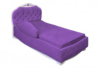 Кровать 190 Гармония Lux 32 Фиолетовый (мягкий бортик) в Чулыме - chulym.mebel54.com | фото