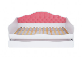 Кровать 190 серии Иллюзия Лайт 1 ящик 89 Розовый (подушки) в Чулыме - chulym.mebel54.com | фото