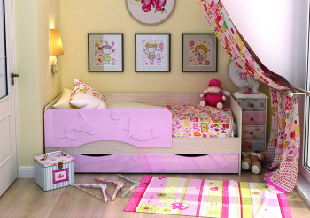 Кровать Алиса КР-812 1,6 Белфорд/Розовый металлик в Чулыме - chulym.mebel54.com | фото