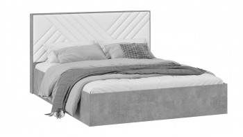 Кровать без ПМ «Хилтон» Тип 1 Ателье светлый/Белый в Чулыме - chulym.mebel54.com | фото