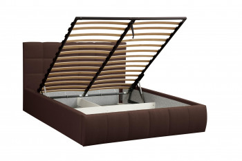 Кровать "Диана" ш. 1600 (Н=1010мм) (жаккард шоколад) в Чулыме - chulym.mebel54.com | фото