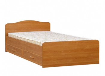 Кровать двойная с ящиками 1400-1 без матраса (круглые спинки) Вишня Оксфорд в Чулыме - chulym.mebel54.com | фото