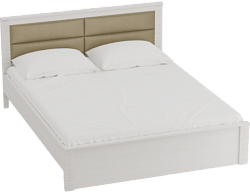 Кровать Элана 1600 с основанием Бодега белая в Чулыме - chulym.mebel54.com | фото