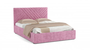 Кровать Гамма ш. 1400 (без основания для хранения) (велюр тенерифе розовый) в Чулыме - chulym.mebel54.com | фото