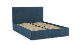Кровать Гамма ш. 1400 (с основанием для хранения) (велюр тенерифе океан) в Чулыме - chulym.mebel54.com | фото