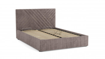 Кровать Гамма ш. 1400 (с основанием для хранения) (велюр тенерифе стоун) в Чулыме - chulym.mebel54.com | фото