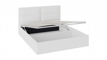 Кровать «Глосс» с мягкой обивкой и подъемным механизмом тип 1 (1400) (Белая) в Чулыме - chulym.mebel54.com | фото