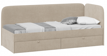 Кровать «Молли» с мягкой обивкой (900) тип 1 (Микровелюр Scandi Cream 03) в Чулыме - chulym.mebel54.com | фото