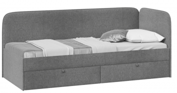 Кровать «Молли» с мягкой обивкой (900) тип 1 (Микровелюр Scandi Graphite 22) в Чулыме - chulym.mebel54.com | фото