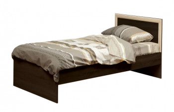 Кровать одинарная 21.55 (шир. 900) с настилом (венге/профиль дуб линдберг)/осн. в Чулыме - chulym.mebel54.com | фото