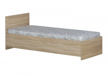 Кровать одинарная 800-2 без матраса (прямые спинки) Дуб Сонома в Чулыме - chulym.mebel54.com | фото