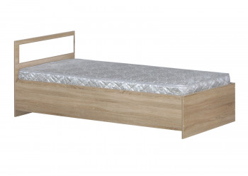 Кровать одинарная 900-2 без матраса (прямые спинки) Дуб Сонома в Чулыме - chulym.mebel54.com | фото
